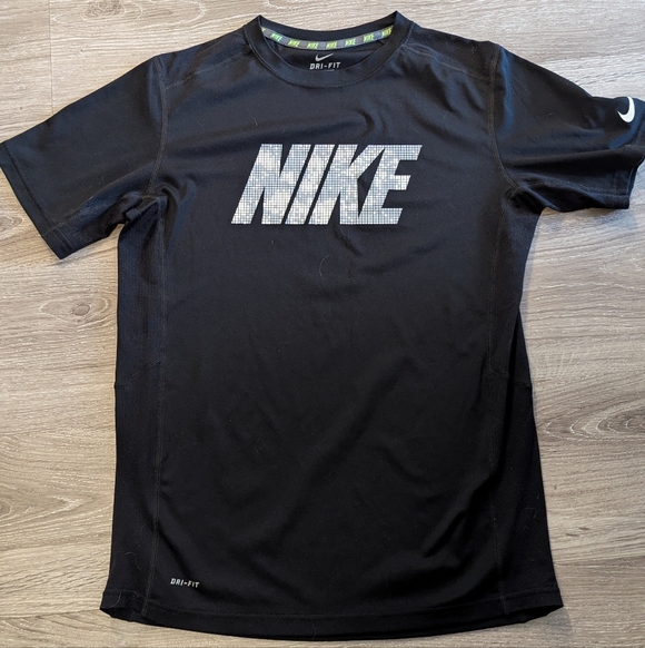Nike Other - Nike Black Dri-FIT Tee with White Logo